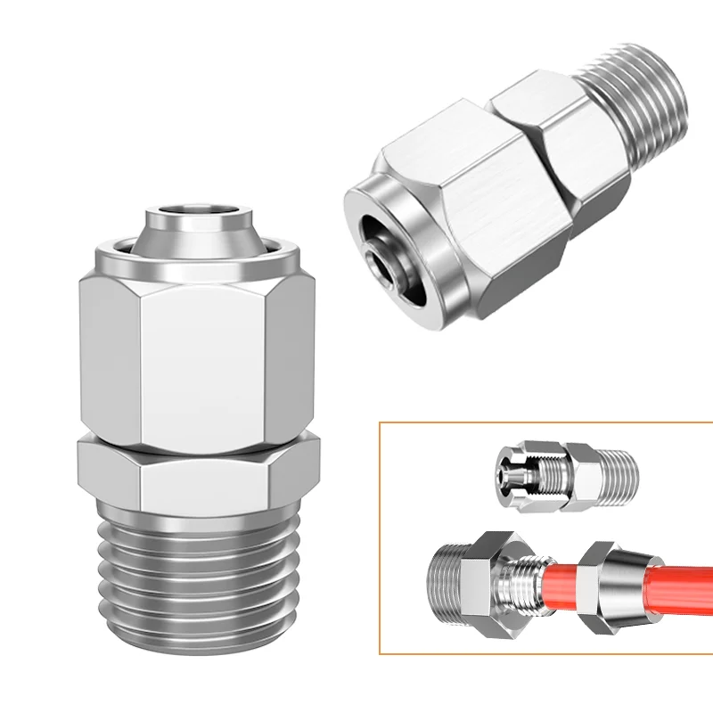 Pneumatic Fittings Air Fitting PC 4-M5 4 6 8 10 12 14 16mm BSP Quick Connector Thread 1/8 3/8 1/2' 1/4' For Hose Tube Connectors