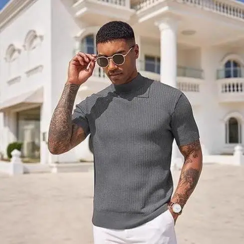 

Мужской вязаный свитер с искусственным высоким воротником Ne Thiened Coolmax Fiber Ciwalk, внутренняя одежда, зимний сезон EBC2534