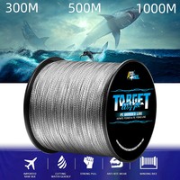 Ascon Fish 4 Strands Braided Fishing Line 300M 500M 1000M Multifilament 4X Braided Wire Ocean Sea Ice Fishing PE Line Cord