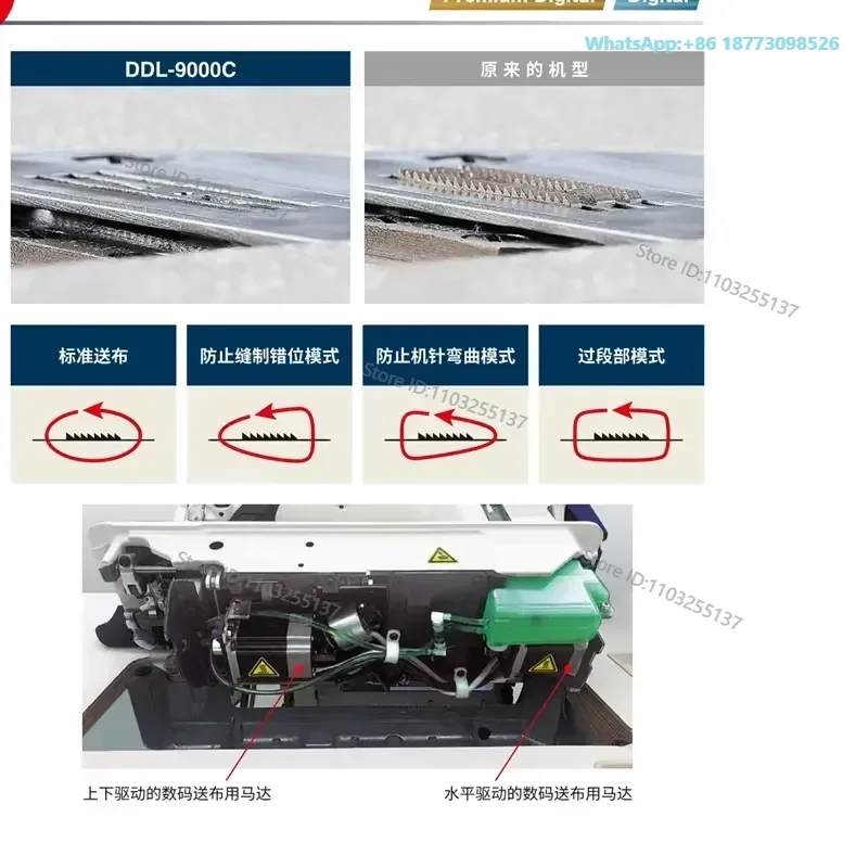 Industrial machine, electric flat car, heavy machine, 9000C computer direct drive, enclosed oil pan, double step needle car