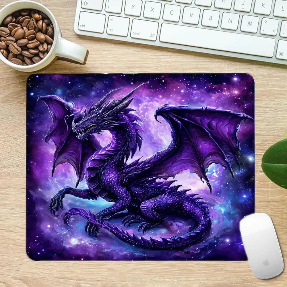 Ancient Purple Dragon Under Full Moon Playmat large size games office desktop keyboard accessories laptop mousepad