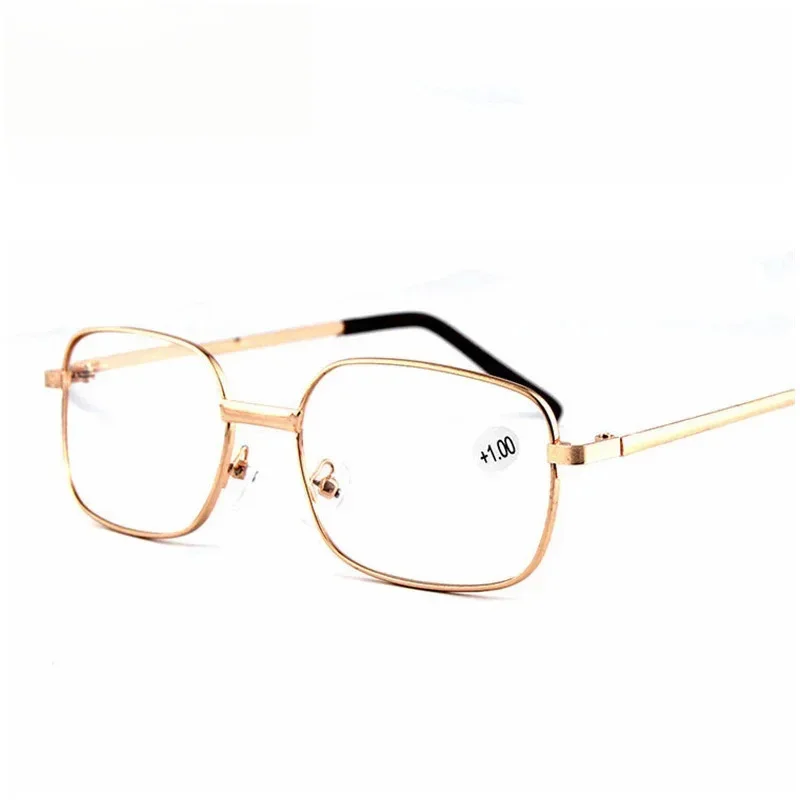 Fashion Reading Glasses Metal Frame Glass Presbyopia Eyeglasses Women Men Far Sight Eyewear Vision Care Diopter +1.0~+4.0