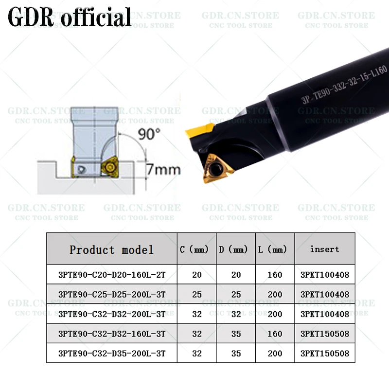 3PKT 3PTE 3PTF90 face milling cutter head 3PKT1004 3PKT1505 Milling Carbide Insert,for FMB22 FMB Tool Holder bracket tool