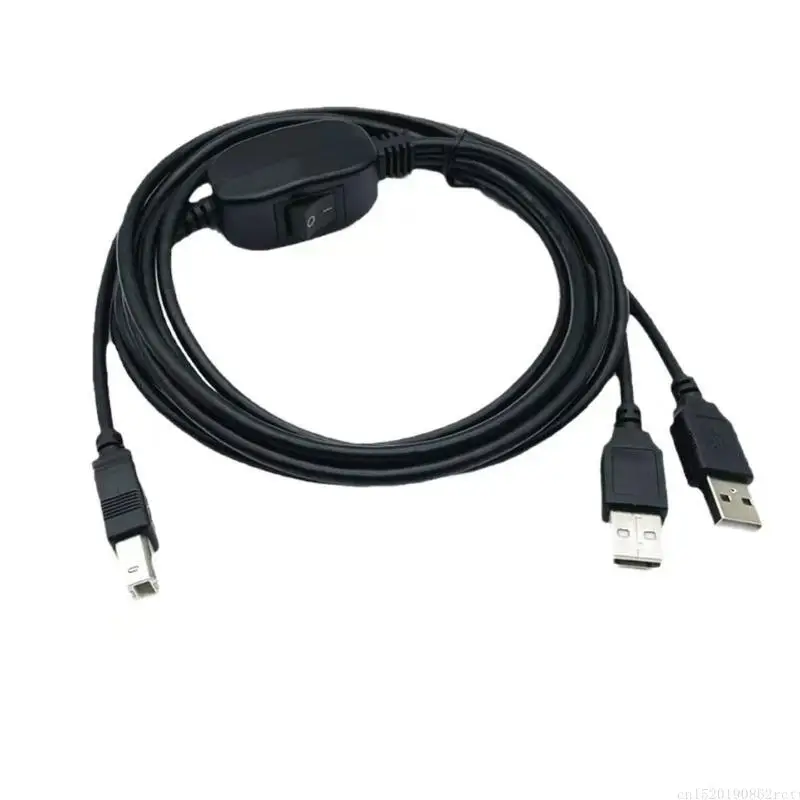 D5BB USB Printer Sharing Cable for Two Computer Desk Printing Use