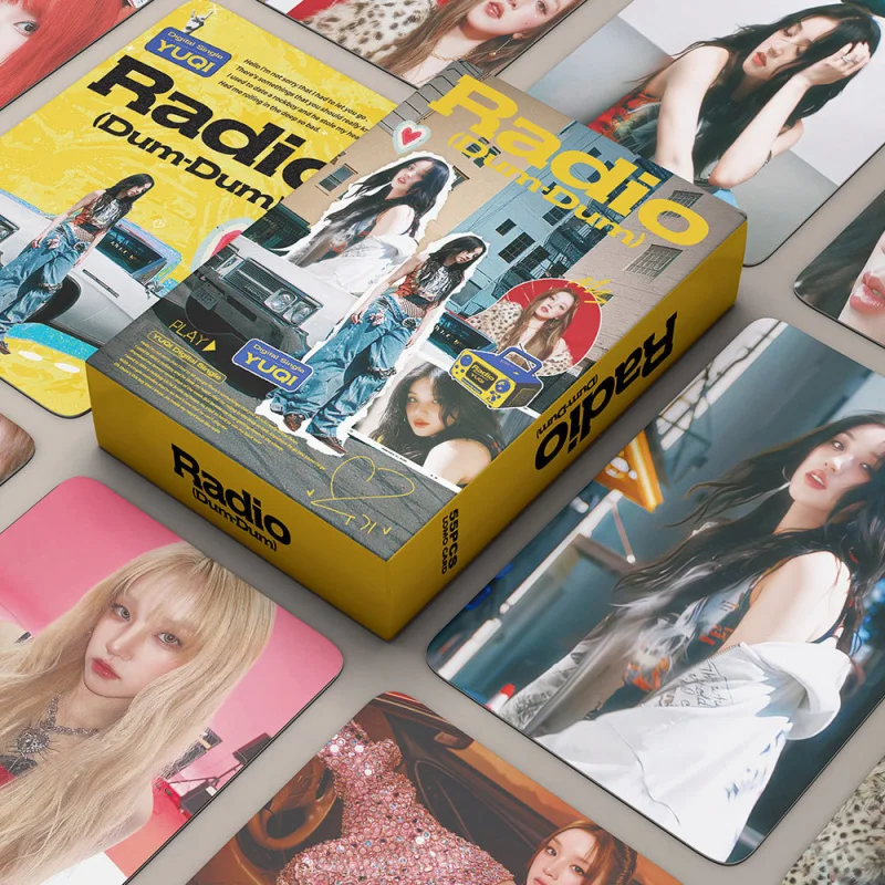 

55pcsCard YU QI Ra-dioSingle KPOPSong Yuqi's self-made photo collection cards Korean pop culture merchandise