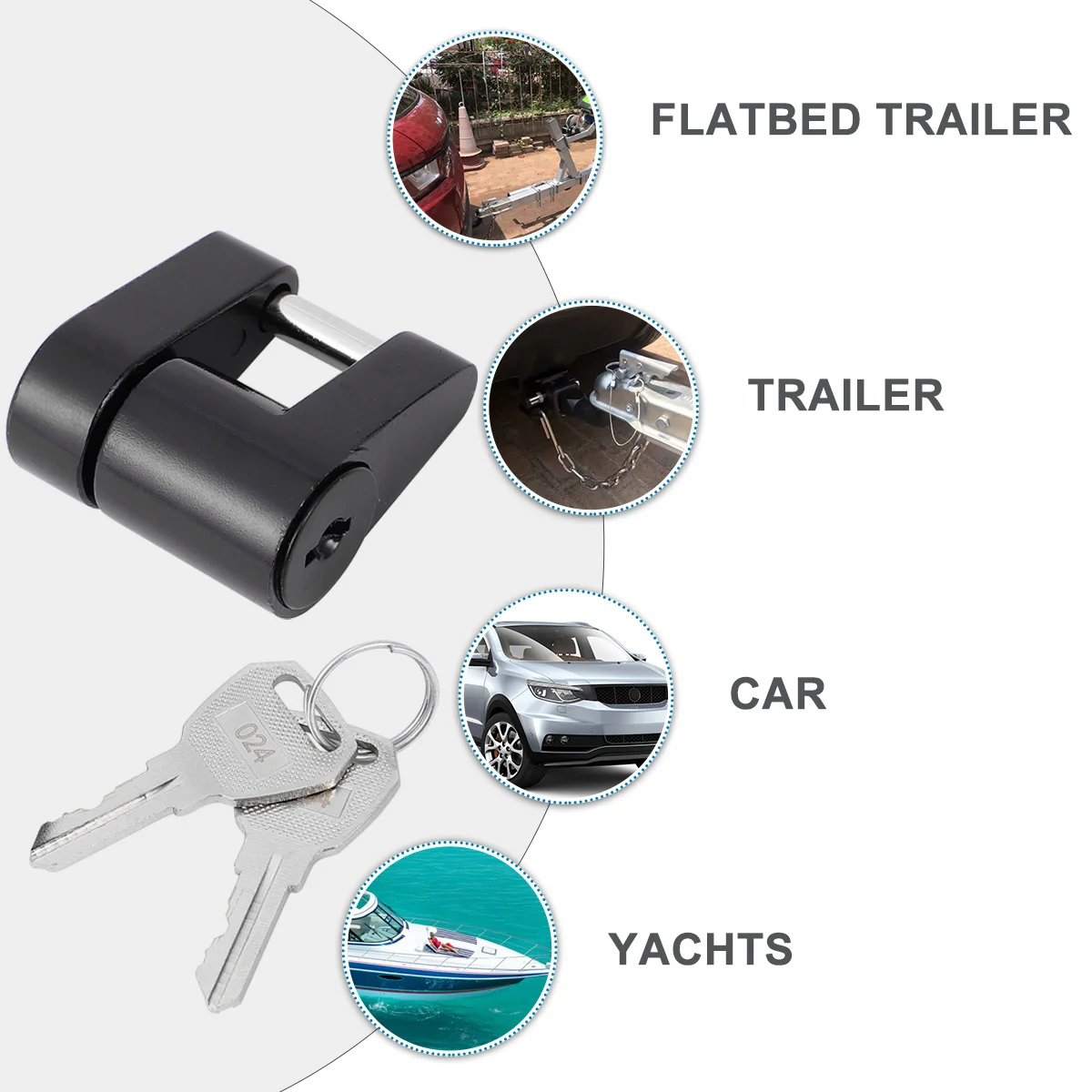 

Trailer Lock Trailer Tongue Coupler Lock Trailer Hitch Coupler Lock Zinc Alloy Coupler Lock Trailer Coupler Lock