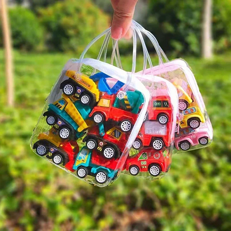 Model Car Toy, Pull Back Car Toys, Engineering Vehicle Fire Truck Inertia Vehicles for Children Kids Gift, Mini Diecasts Cars