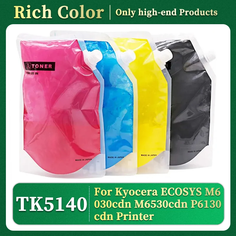 1000g New High Quality TK5140 TK5141 TK5142 TK5143 TK5144 Toner Powder For Kyocera ECOSYS M6030cdn M6530cdn P6130cdn