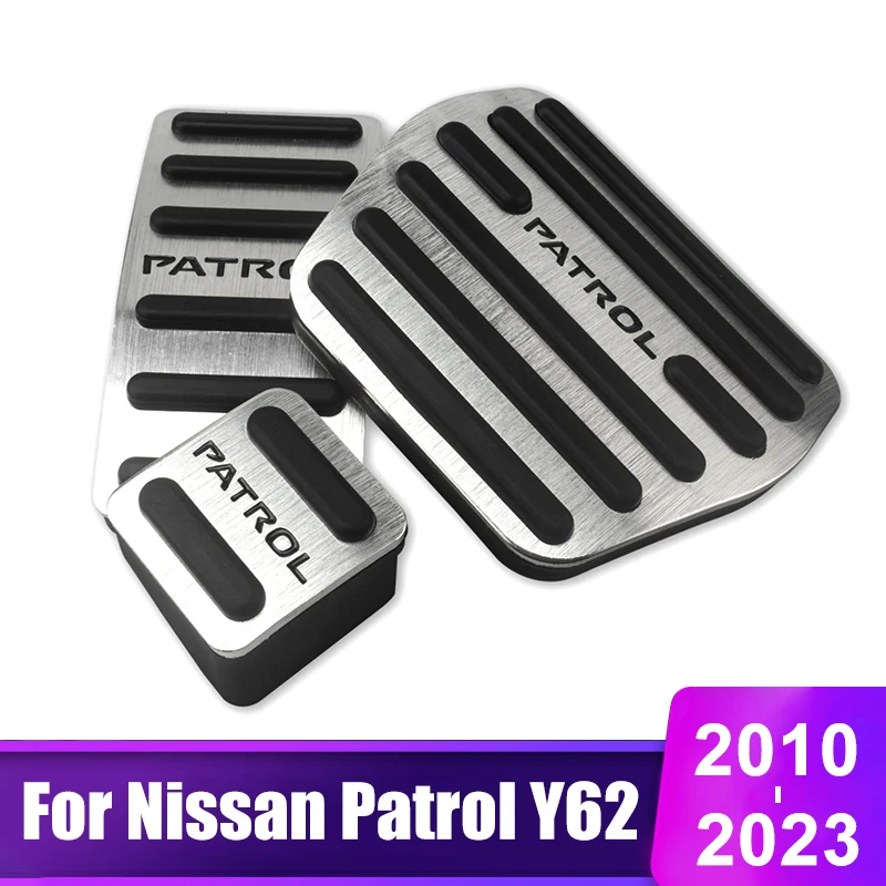 

For Nissan Patrol Y62 2010- 2016 2017 2018 2019 2020 2021 2022 2023 Car Accelerator Brake Pedals Cover Non-Slip Pad Accessories