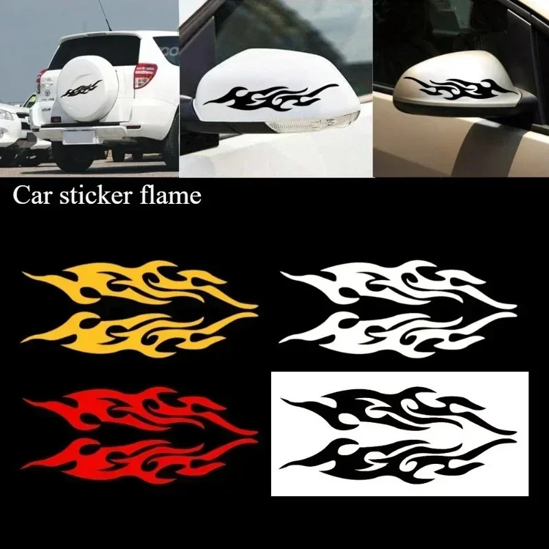 

Car Stickers Modified Flame Stickers Reverse mirror sticker Suitable for 。 car doors, rear trunk, motorcycles ，SUV