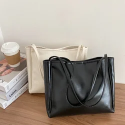 New Trendy Tote Bag Simple Temperament Casual Shopping Bag Luxury Designer Handbag Western Style Large Capacity Shoulder Bag