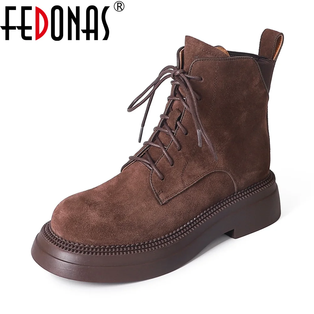 

FEDONAS High Quality Women Ankle Boots Warm Black Brown Low Heels Short Fashion Shoes Woman Zipper Motorcycle Boots Shoes