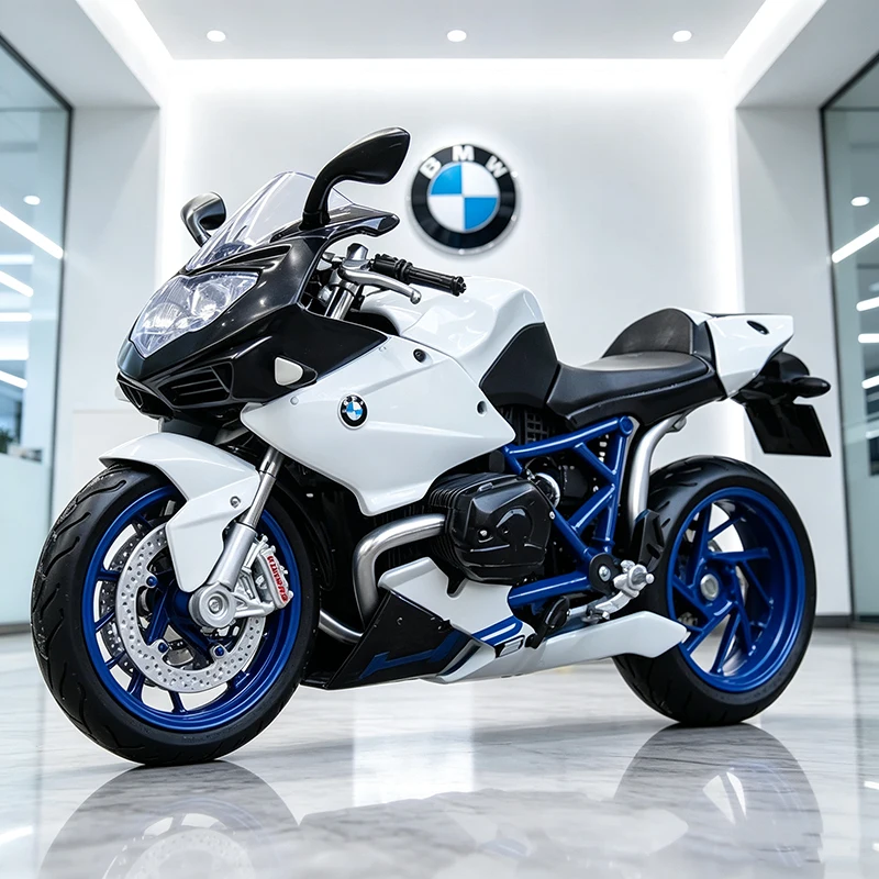 Maisto 1/12 BMW HP2 Sport Legierungs-Motorradmodell Sammlerstück Stoßdämpfer Offroad-Motorradmodell