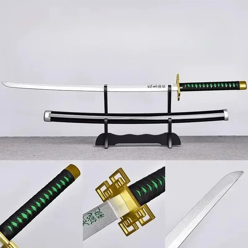 28/40inch Demon Slayer Katana Sword Anime Cosplay Prop Kimetsu No Yaiba Knife Real Size Japanese Katana Samurai Sabre Toy Gift