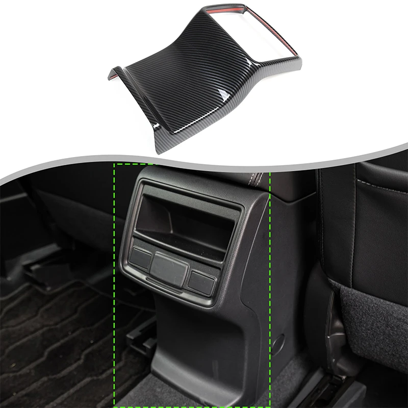 

For Subaru Forester 2019-2024 Car Rear Air Condition Outlet Vent Frame Cover Carbon Fiber Texture Trim Interior Car Accessories