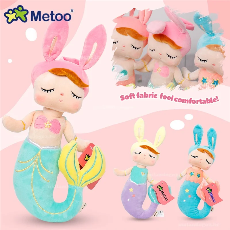 Original Metoo Plush toys 38cm Angela Dolls Mermaid Dreaming Girl Stuffed Bunny Birthday Holiday Gifts