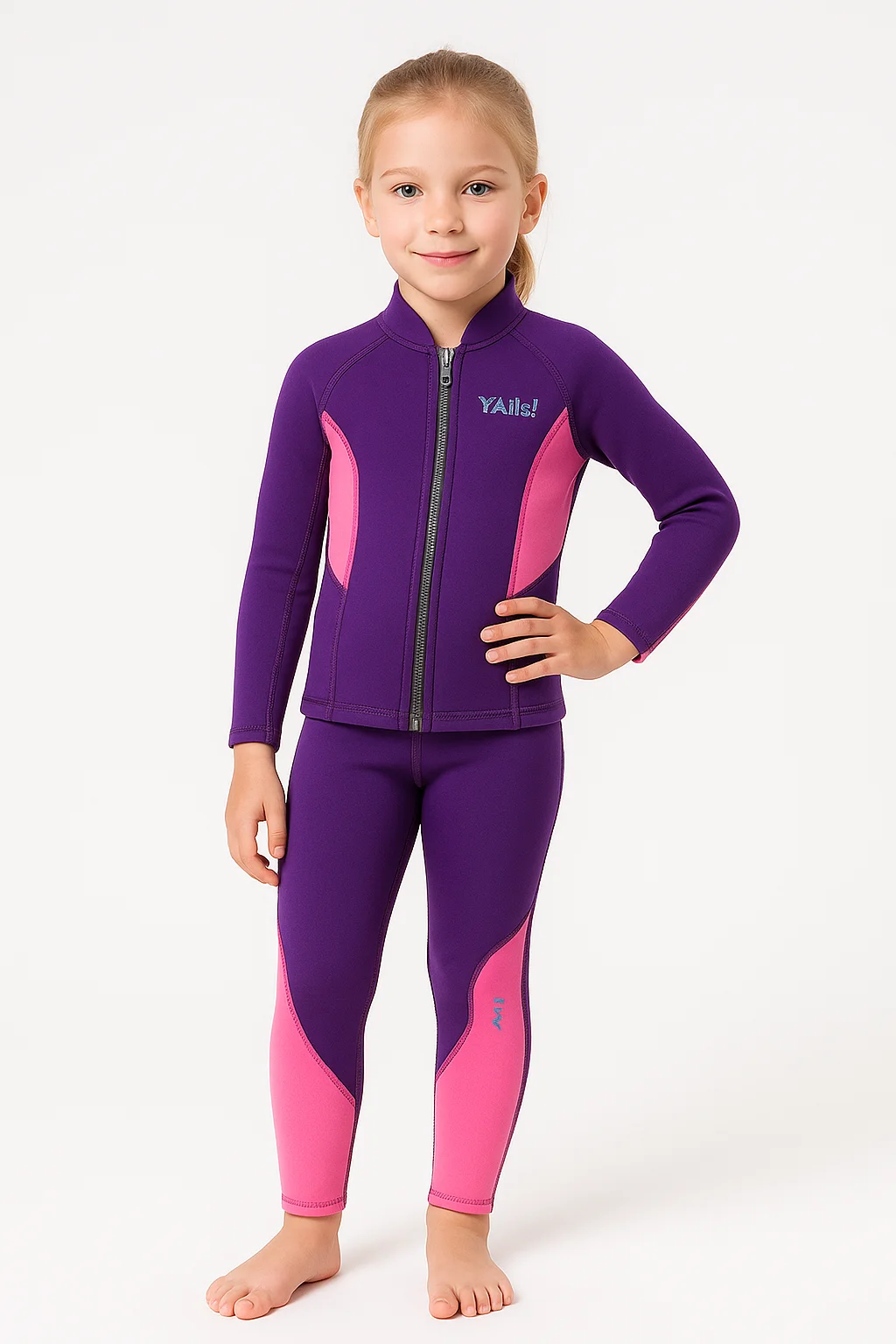 

2.5mm Neoprene Wetsuit for Boys and Girls, Kids Professional Swimsuit One Piece, Surfing Shorty Diving Bathing Suit for Beach