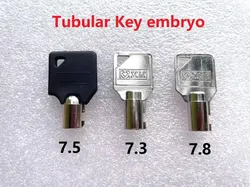 Tubular Key 7.3 7.5 7.8mm Blank Key Hollow plum key embryo