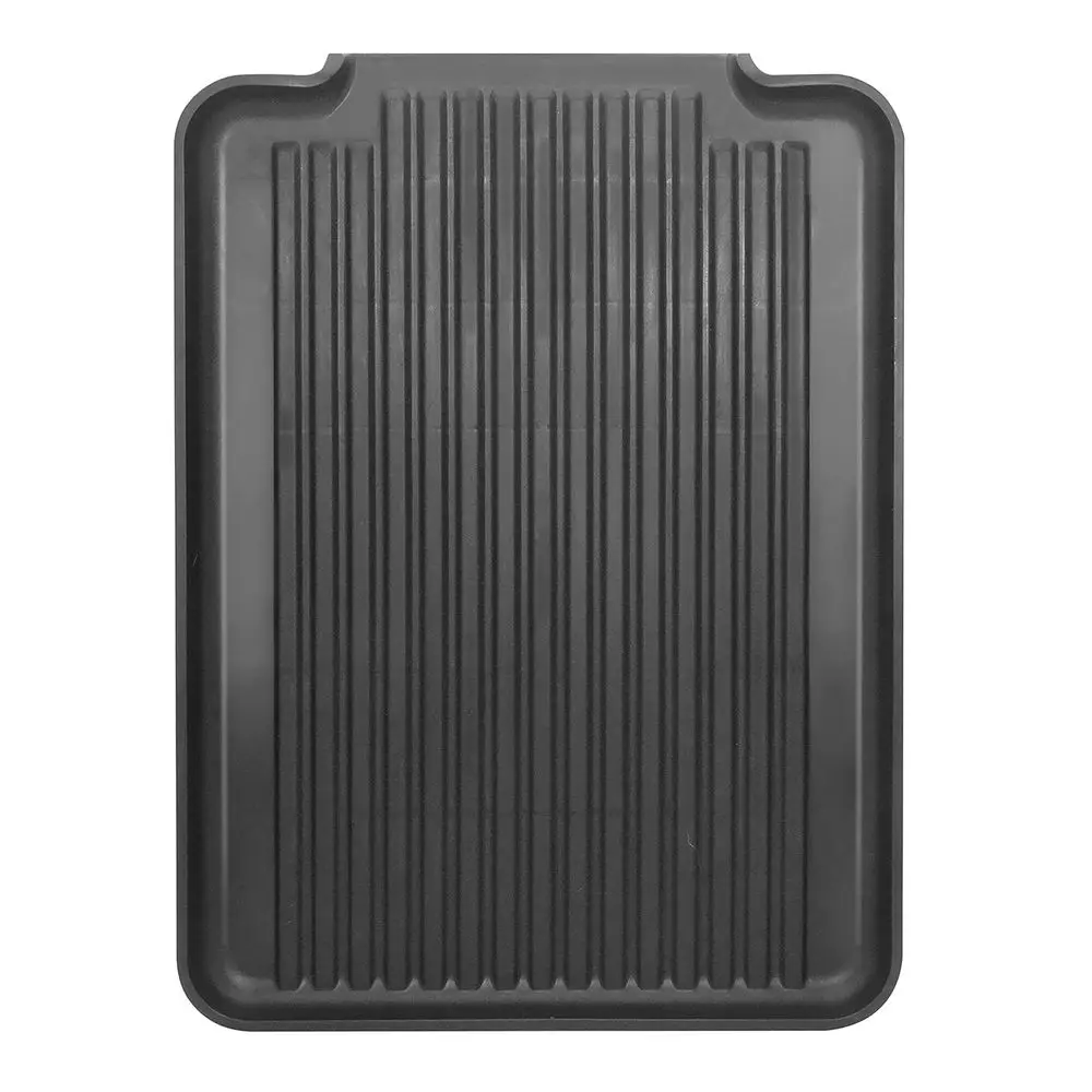 Kitchen Rigid Dish Drainer and Drying Rack, 12.75 x 17.25, Black