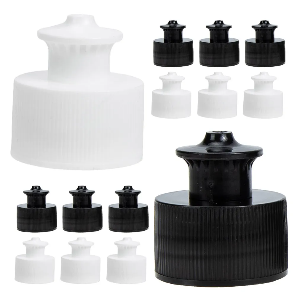 50Pcs Pull-Style Water Bottle Caps Leak-Proof Plastic Screw Tops for Sports Travel Everyday Use Compatible with 28Mm Neck
