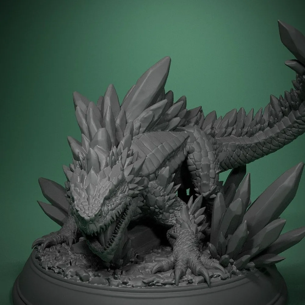 Crystal Lizard Board Game Chess Piece Model Ornaments 3D Printed Soldier Figures DIY Self-assembly Painting Figurines 45mm