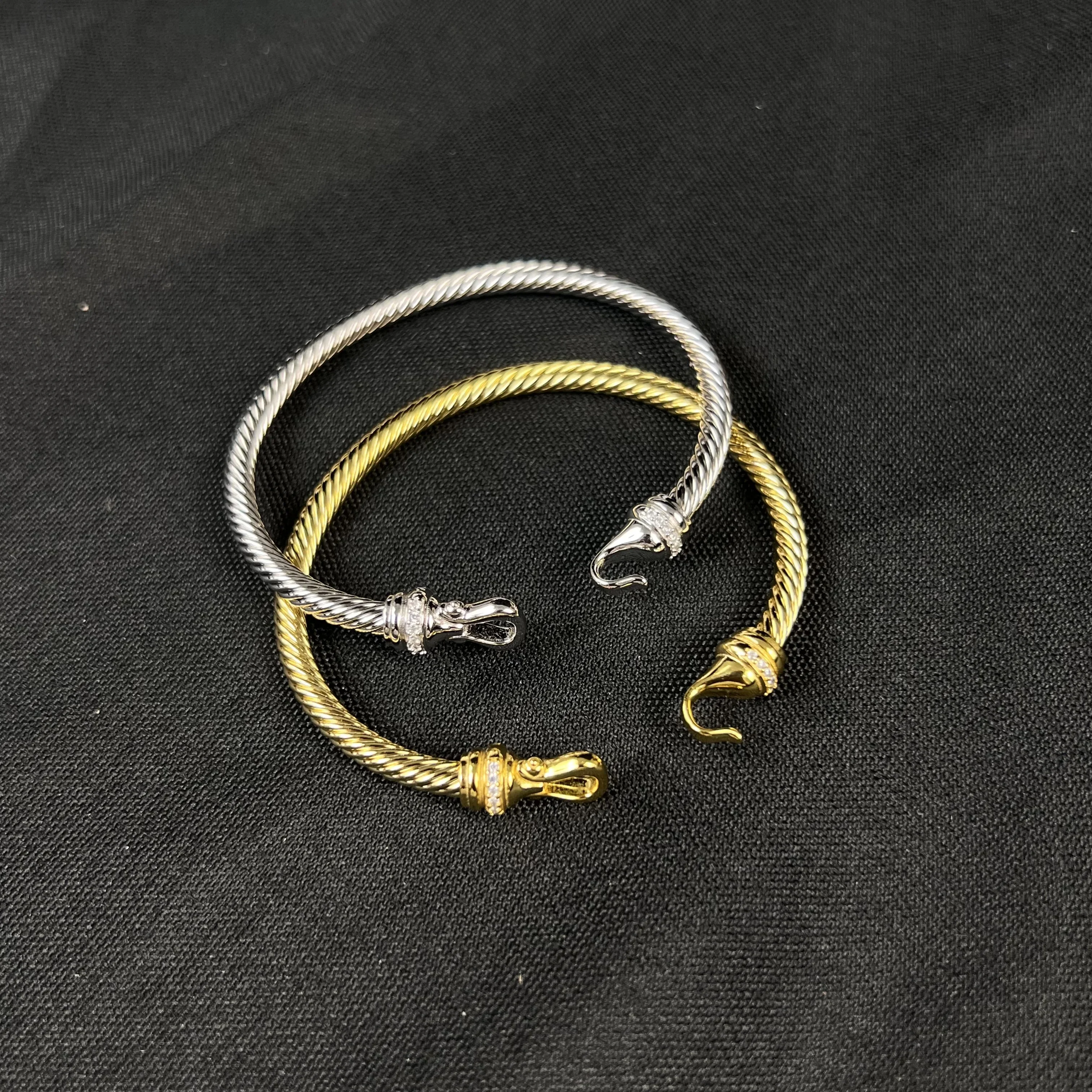 S925 فضة 2025 جديد 4 مللي متر الماس هوك سوار محايد موضة الاتجاه الرجعية الكلاسيكية شخصية فاخرة مجوهرات هدية #2