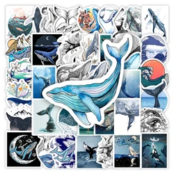 Aesthetic Whale Stickers Watercolor Ocean Art DIY Kids Toys Gift Decorative Decal for Scrapbook Laptop Phone Luggage Waterproof