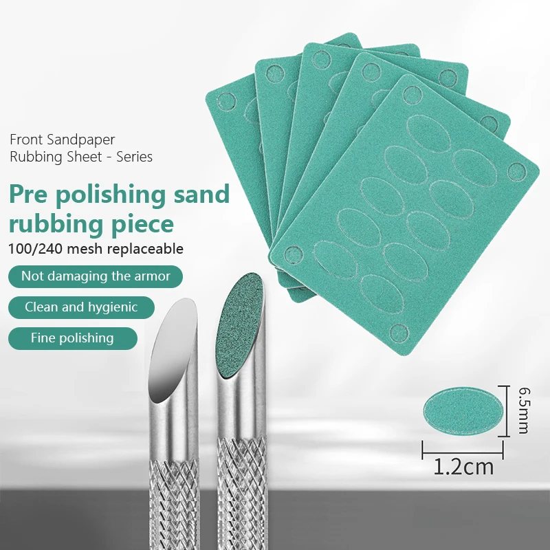 1 pcs Cuticle Pusher Front Sandpaper File Stainless Steel Cuticle Pusher Cuticle Remover Gel Fingernails Polish Peeler