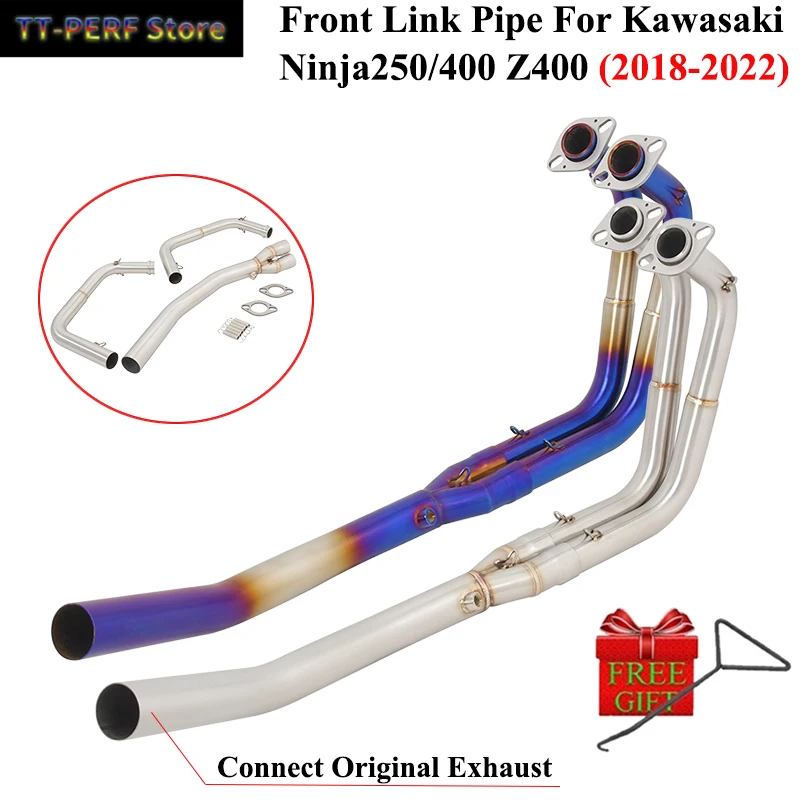 

For Kawasaki Ninja250 400 Z400 EX400 2018 - 2022 Motorcycle Exhaust Escape Modified Front Link Pipe Connection Original Muffler