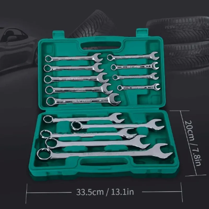 14pcs Combination Wrenches, Box Wrenches, Dumb Wrenches, Hardware Tool Sets, Car Repair Kits, Tool Sets