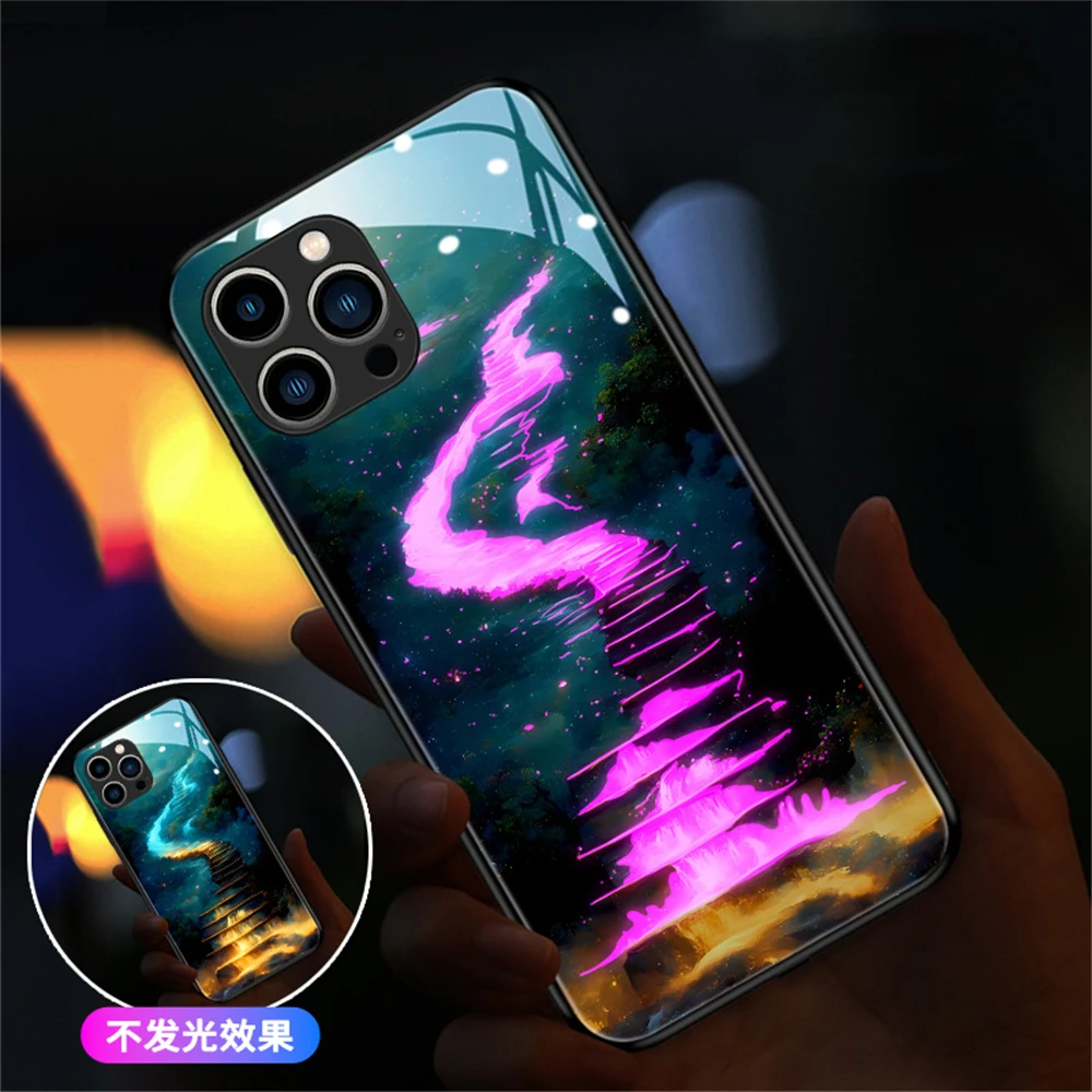 

2024 So Nice LED Light Flash Case For Samsung S10 S9 Note9 10 20 A54 A53 A52 A14 A50 A73 A72 A71 A33 Glitter Cover