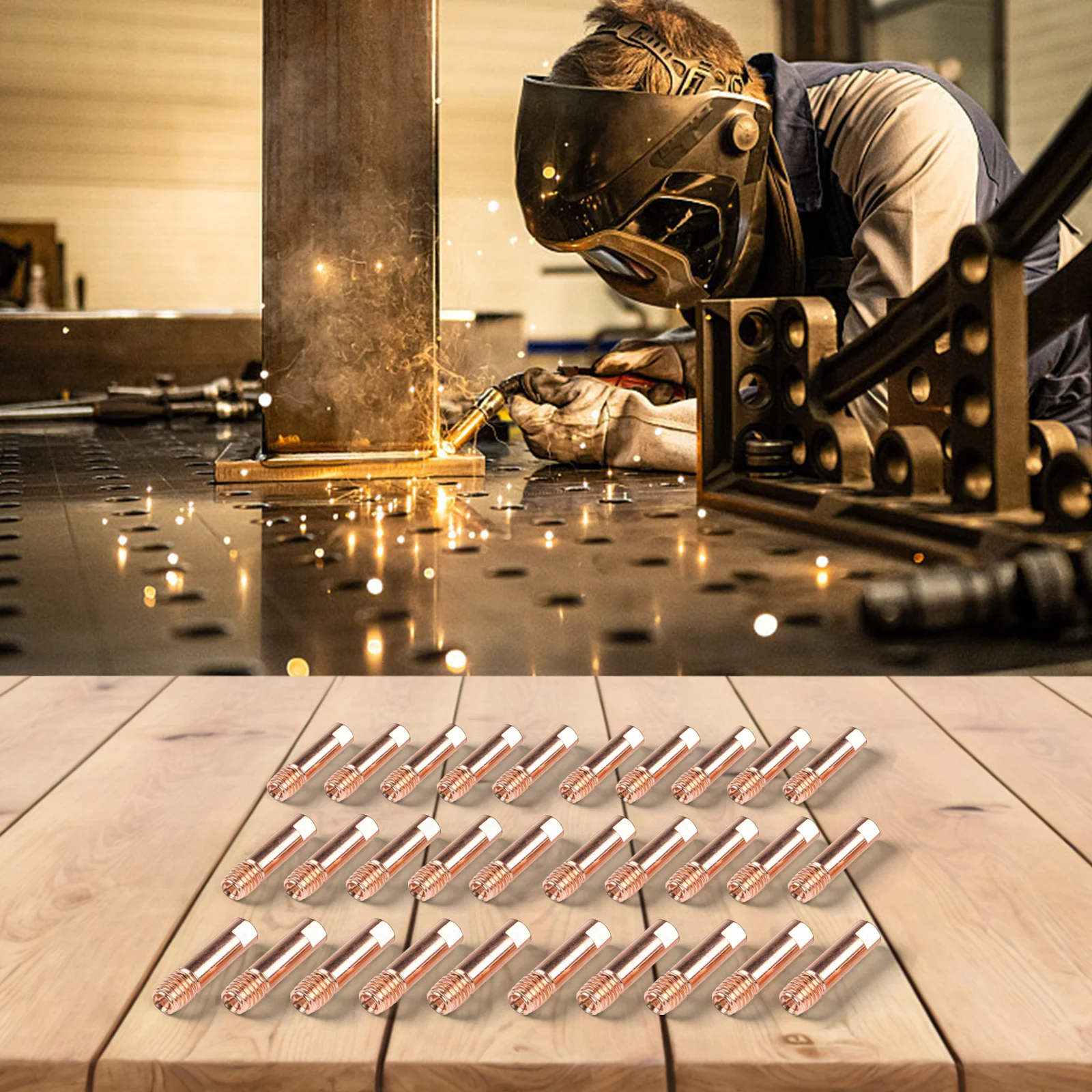 

For Home Repair Projects MIG Welding Tips Copper Tips For Welding Machine Mig Plasma Welder 0.030 Inch Diameter