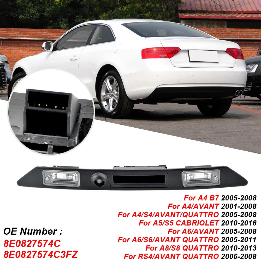 

For Audi A8 2010 2011 2012 2013 Rear License Plate Light Trunk Tailgate Handle Switch Fits for Car Accessories