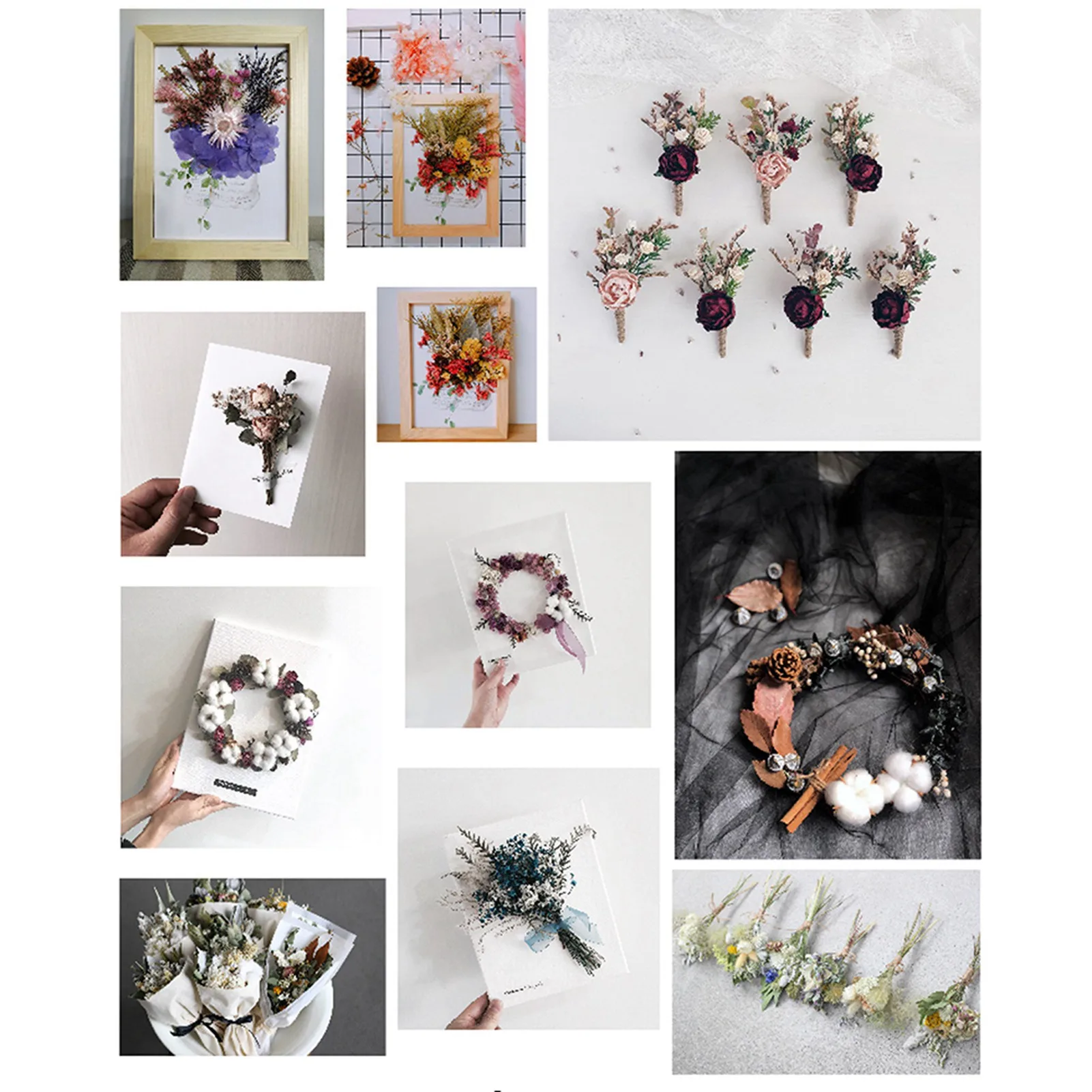 Dried Flowers Handmade DIY Material Pack Natural Eternal Flower Valentine's Day Gift Bouquet - Style Random