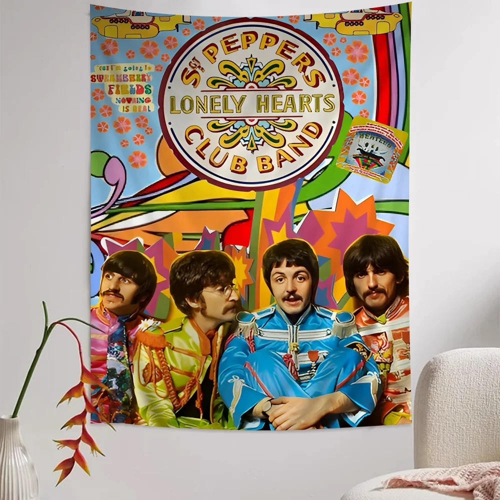 T-The-B-Beatles Rock Band Printed Large Wall Tapestry Hanging Tarot Hippie Wall Rugs Dorm Home Decor