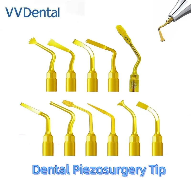 

VV Dental Piezosurgery Surgery Tips for Implant/Sinus Lift/Scaling/Exelcymosis Surgery Tip Fit Woodpecker/Mectron/NSK