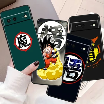 드래곤 볼 고쿠스 베지타스 충격 방지 커버, 구글 픽셀 8, 7A, 6A, 5A, 5, 4, 4A, XL 프로, 5G, 블랙 폰 케이스, 소프트 펀다 