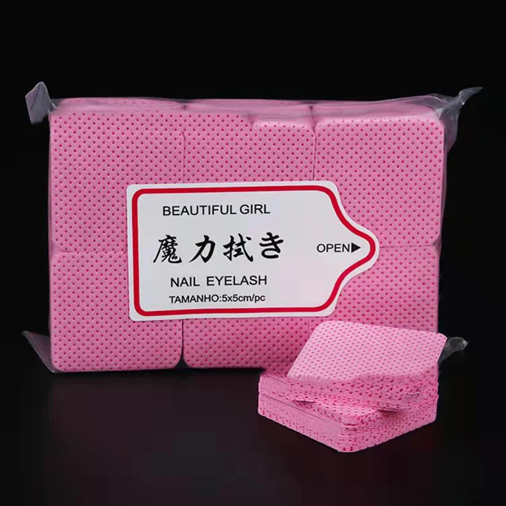 300/1000 قطعة مسمار وسادات قطنية خالية من الوبر هلام مزيل طلاء الأظافر مناديل تمديد الغراء تنظيف منصات الوبر الحرة التشطيب مسح