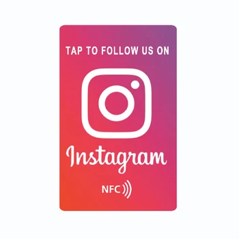 인스타그램 NFC 카드 팔로우 증가 탭, PVC 소재 표준 카드 크기