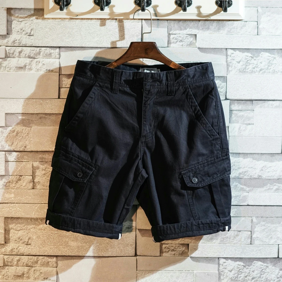 

Men's Casual Cotton Work orts Five-ket Summer Leisure Pants Youthful Vitali Sle Straight Leg Trousers Antifouling