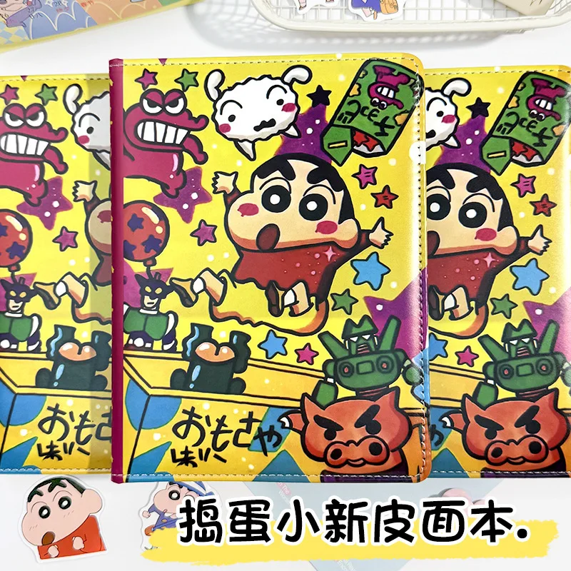 

New Crayon Shin chan Notebook Cartoon A5 Leather Notebook Anime High Beauty Handbook Notebook Girl Gift