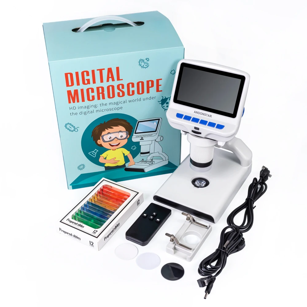 

Andonstar 4.3Inch Chlidren 2MP 1080P Digital Microscope AD102 220X Portable Microscope for Kids and Adults Observe Outdoor Tools