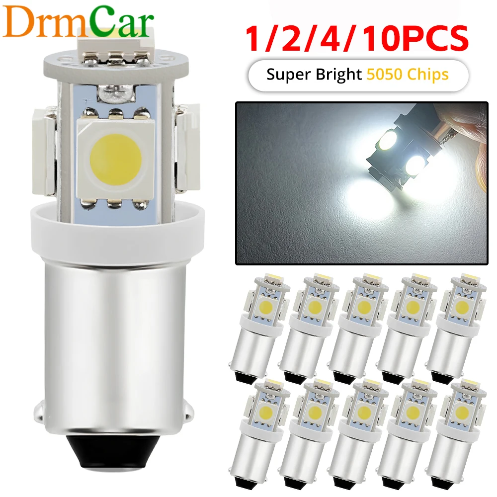 

1/2/4/10X BA9S 5SMD 5050 White Red Car Marker Daytime Running Lamp Auto Led Bulb Turn Signal Wedge Dome Reading Light Waterproof