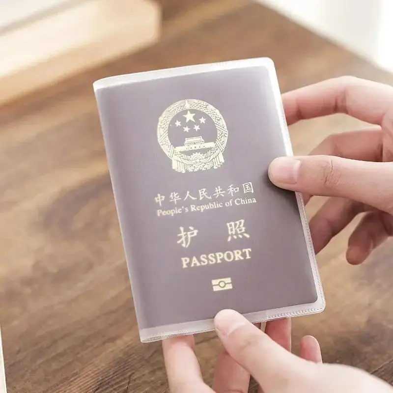 1PC Travel Dirt Protection Passport Cover Wallet Purse PVC Transparent Women ID Business Credit Card Passport Holder Bag