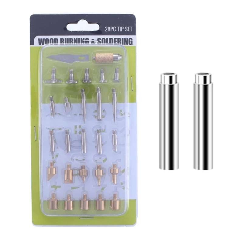 

Soldering Iron Set with 28 Alloy Carving Tips for Engraving Carving