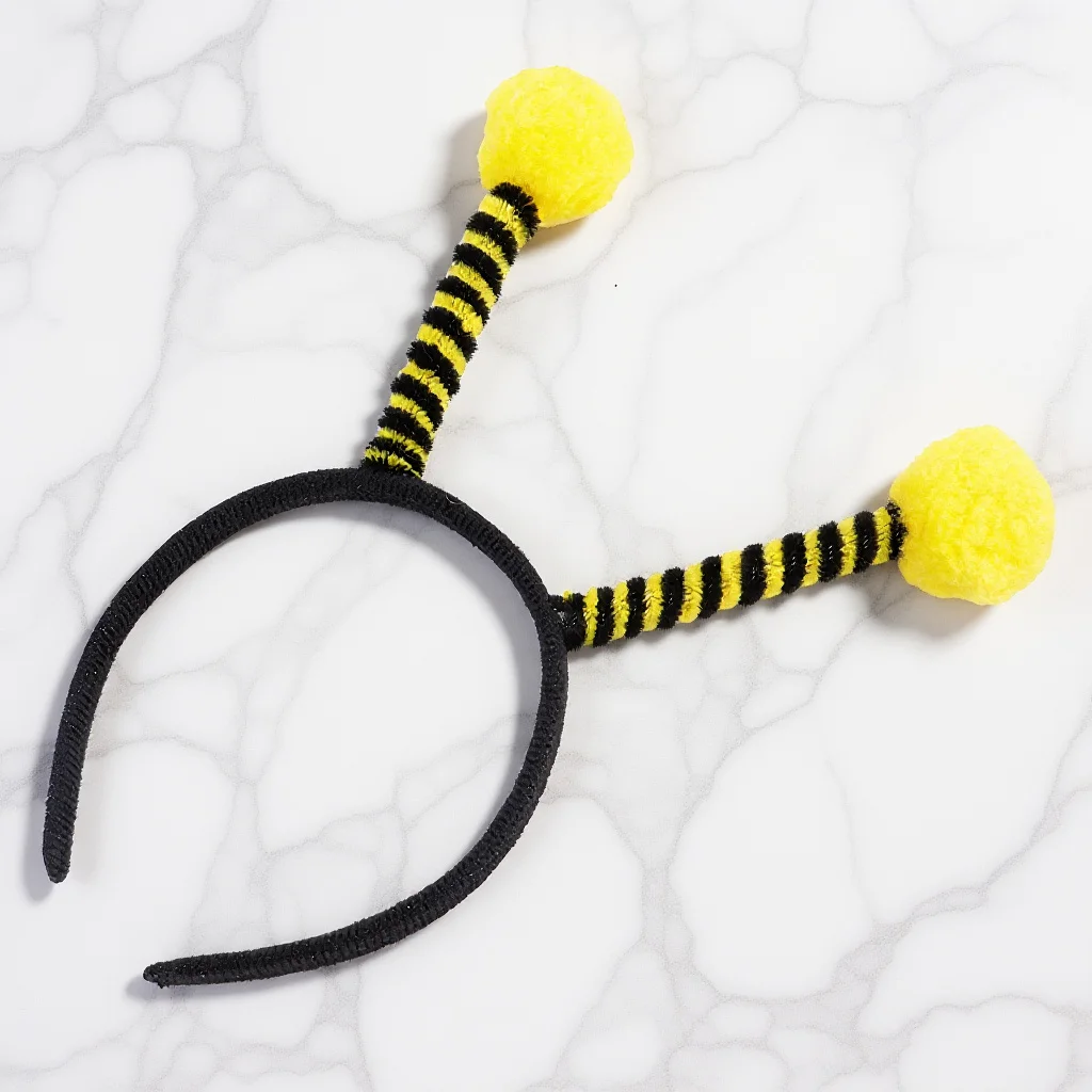 12Pcs 꿀벌 안테나 머리띠 프리미엄 편안한 할로윈 의상 코스프레 액세서리 여성용 소녀 파티 사진 소품