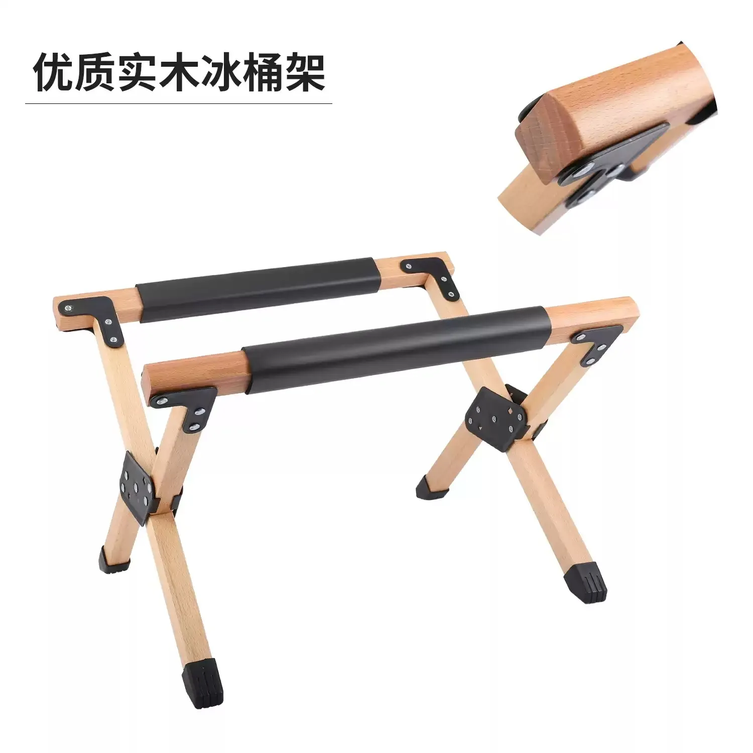 Portable Outdoor Camping Cooler Ice Chest Stand with Aluminum Alloy Frame & Adjustable Height for Picnic Hiking