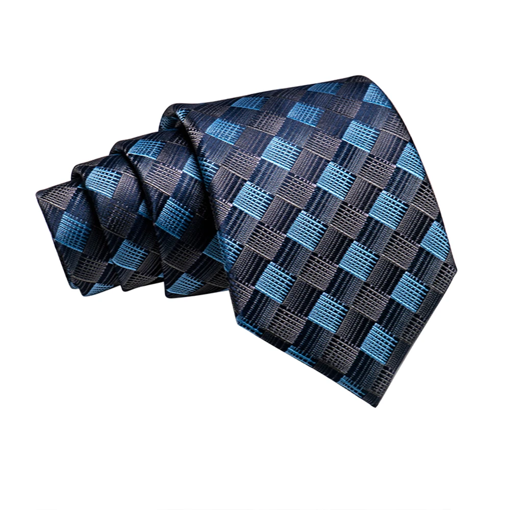 Men\'s Ties with Geometric Designs Striped Ties for Men Plaid Neckties of Jacquard Elegant Accessories for Wedding Parties