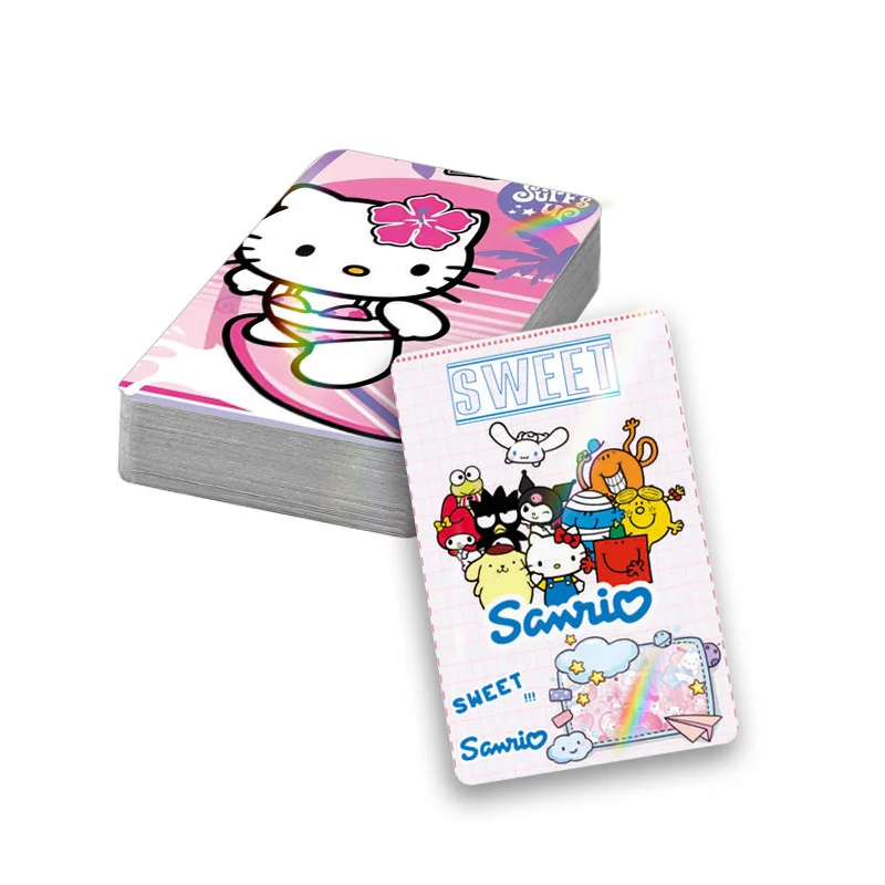 Tarjeta Lomo de Anime Sanrio de 30 piezas, marcapáginas de Hello Kitty, tarjeta de colección Flash de doble cara, regalo de foto japonesa, juguete