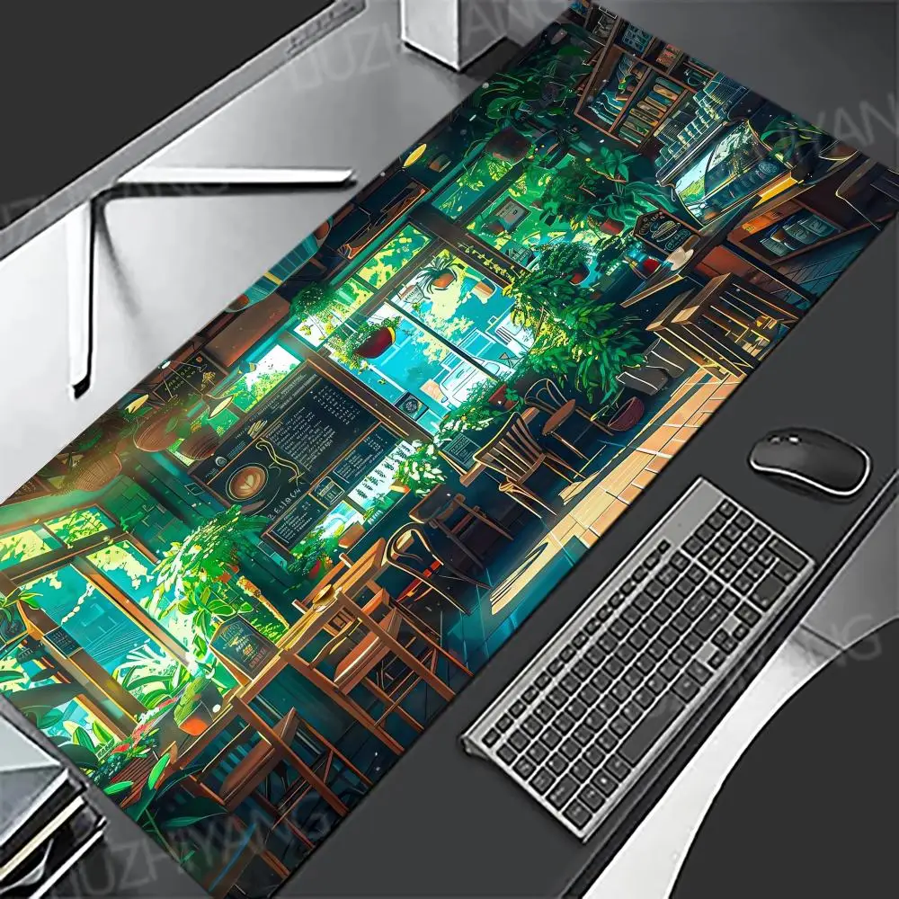 Greenhouse flower Landscape Mousepad XXL Computer Keyboard Pads New Gamer Soft Mouse Mat Office Carpet Table Mat Long Desk Mats